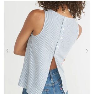 Marine Layer Emmeline Button Open Back Tank Size XS